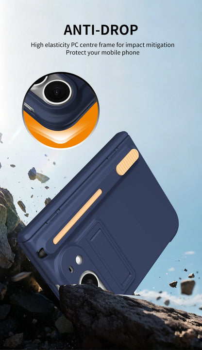 Bracket Phone Case with S Pen Hinge Protection Shockproof Full Cover Glass Screen Protector for iPhone  Duo Ultra