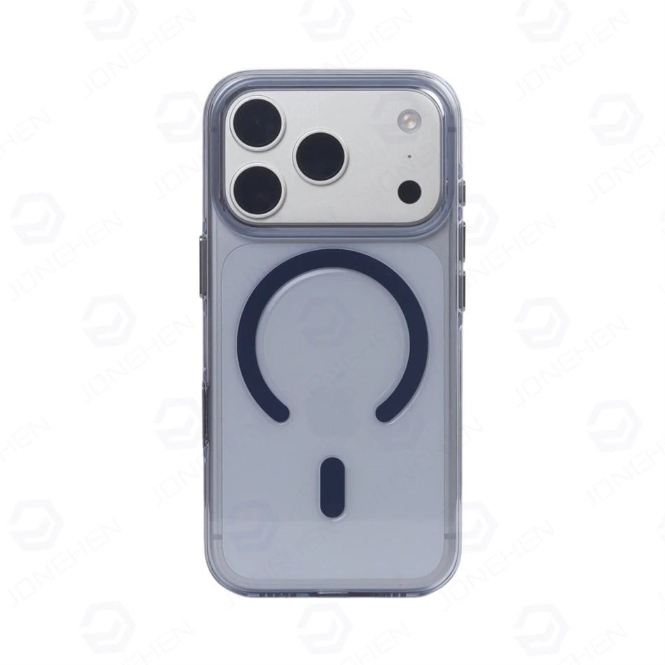 Magnetic Camera Button No Yellowing Crystal Transparent Case For iPhone 16 17 18 Pro Max Wireless Charge Clear Cover For Magsafe