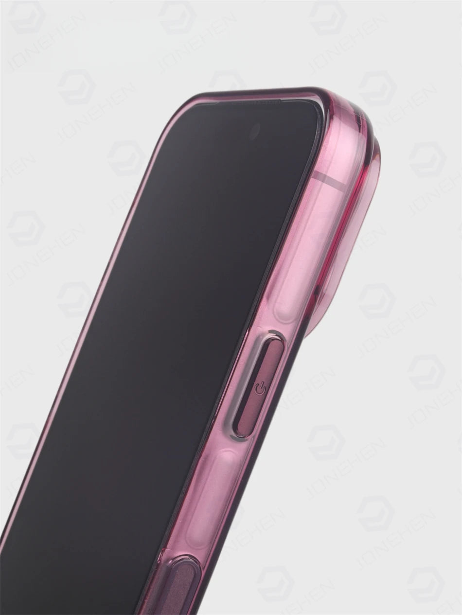 Magnetic Camera Button No Yellowing Crystal Transparent Case For iPhone 16 17 18 Pro Max Wireless Charge Clear Cover For Magsafe