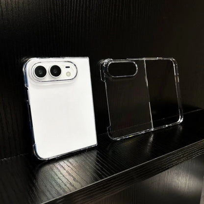 For iPhone Duo Case Luxury Simple Clear Slim PC Phone Case for iPhone Duo 2026 18Fold Ultra-Thin Transparent Crystal Cover