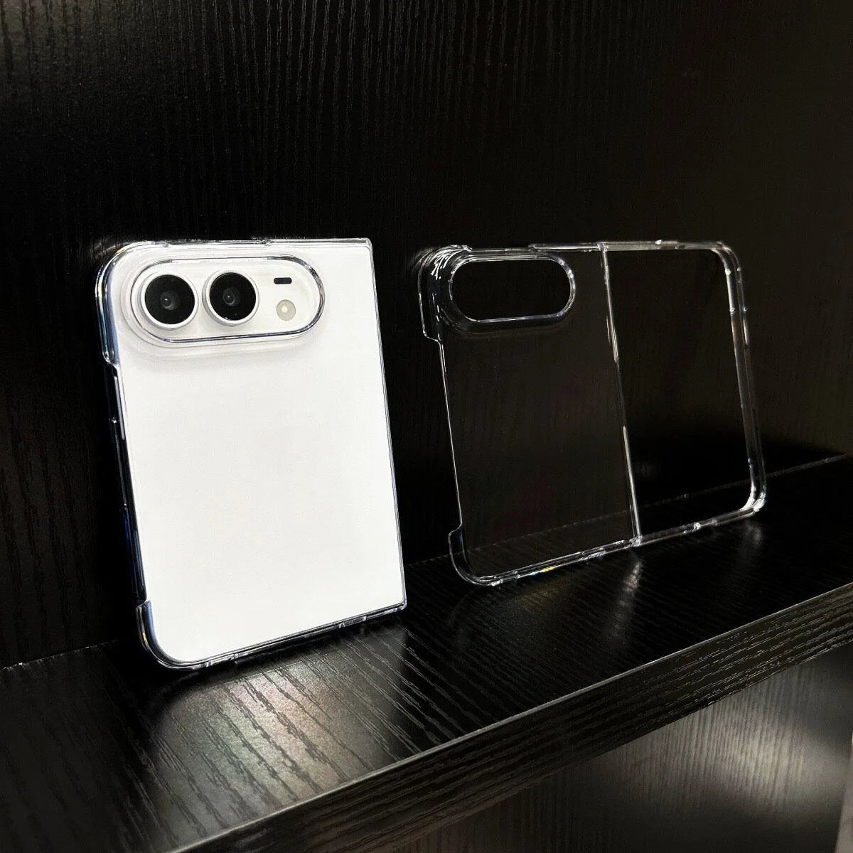 For iPhone Duo Case Luxury Simple Clear Slim PC Phone Case for iPhone Duo 2026 18Fold Ultra-Thin Transparent Crystal Cover