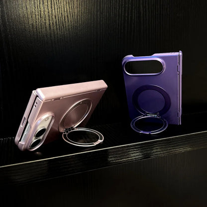 Rotating Stand Holder Magnetic For Magsafe Case For iPhone Duo Matte Hinge Protection Wireless Charging Cover For iPhone Duo