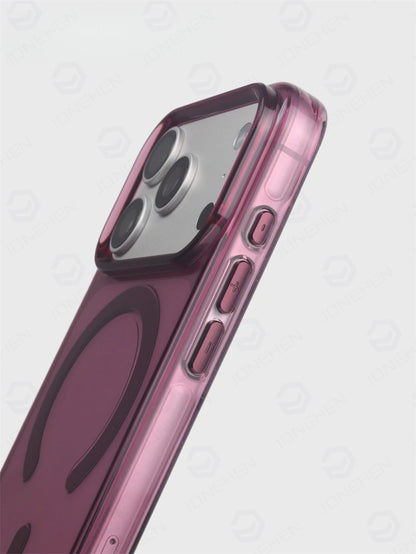 Magnetic Camera Button No Yellowing Crystal Transparent Case For iPhone 16 17 18 Pro Max Wireless Charge Clear Cover For Magsafe