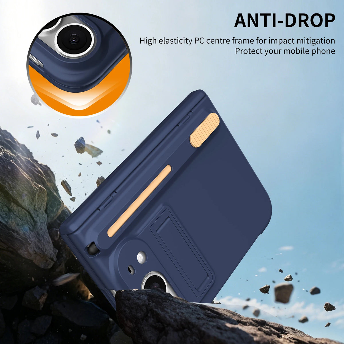 Bracket Phone Case with S Pen Hinge Protection Shockproof Full Cover Glass Screen Protector for iPhone  Duo Ultra