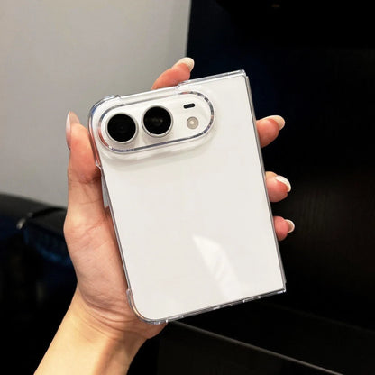 For iPhone Duo Case Luxury Simple Clear Slim PC Phone Case for iPhone Duo 2026 18Fold Ultra-Thin Transparent Crystal Cover