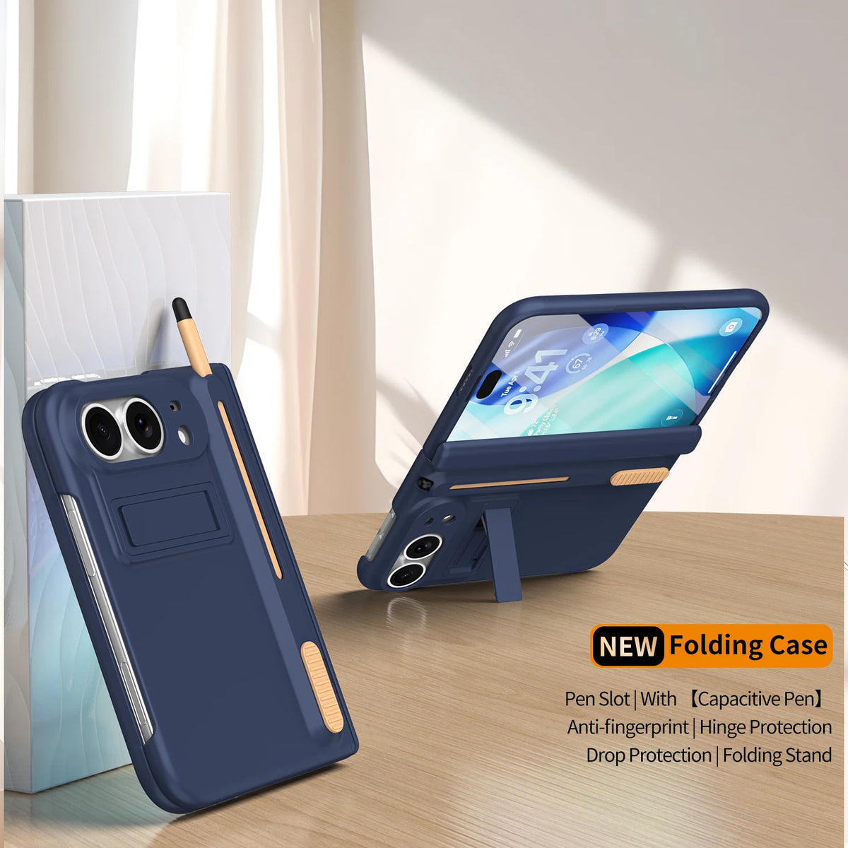Bracket Phone Case with S Pen Hinge Protection Shockproof Full Cover Glass Screen Protector for iPhone  Duo Ultra