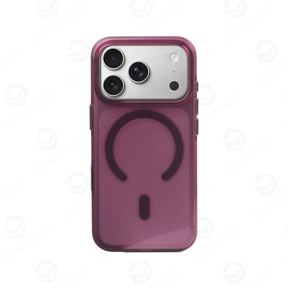 Magnetic Camera Button No Yellowing Crystal Transparent Case For iPhone 16 17 18 Pro Max Wireless Charge Clear Cover For Magsafe