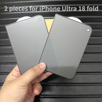 2 pieces of frosted anti-peep tempered glass For iPhone Duo 18 fold full screen cover HD front screen protector