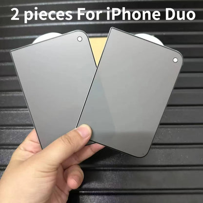 2 pieces of frosted anti-peep tempered glass For iPhone Duo 18 fold full screen cover HD front screen protector
