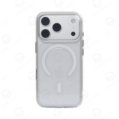 Magnetic Camera Button No Yellowing Crystal Transparent Case For iPhone 16 17 18 Pro Max Wireless Charge Clear Cover For Magsafe