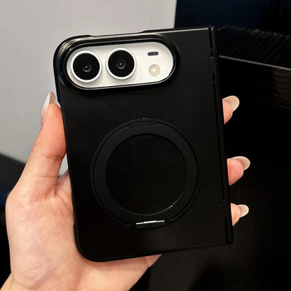 Rotating Stand Holder Magnetic For Magsafe Case For iPhone Duo Matte Hinge Protection Wireless Charging Cover For iPhone Duo