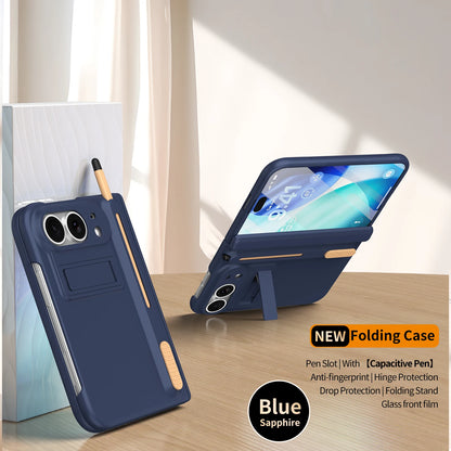 Bracket Phone Case with S Pen Hinge Protection Shockproof Full Cover Glass Screen Protector for iPhone  Duo Ultra