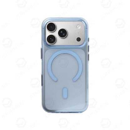 Magnetic Camera Button No Yellowing Crystal Transparent Case For iPhone 16 17 18 Pro Max Wireless Charge Clear Cover For Magsafe