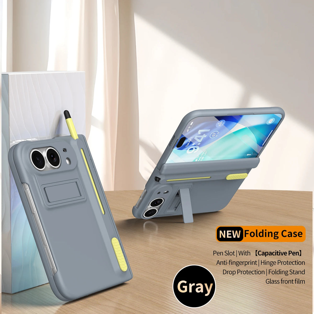 Bracket Phone Case with S Pen Hinge Protection Shockproof Full Cover Glass Screen Protector for iPhone  Duo Ultra