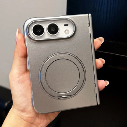 Rotating Stand Holder Magnetic For Magsafe Case For iPhone Duo Matte Hinge Protection Wireless Charging Cover For iPhone Duo