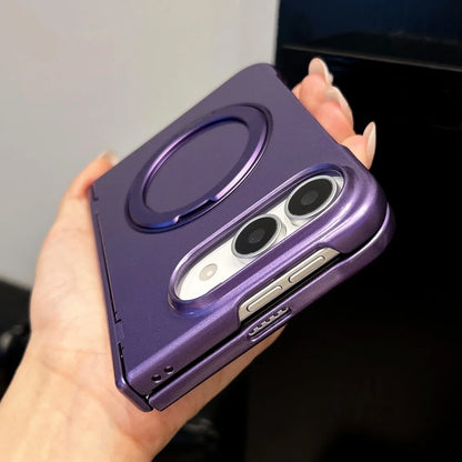 Rotating Stand Holder Magnetic For Magsafe Case For iPhone Duo Matte Hinge Protection Wireless Charging Cover For iPhone Duo