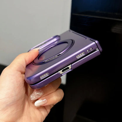 Rotating Stand Holder Magnetic For Magsafe Case For iPhone Duo Matte Hinge Protection Wireless Charging Cover For iPhone Duo
