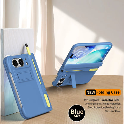Bracket Phone Case with S Pen Hinge Protection Shockproof Full Cover Glass Screen Protector for iPhone  Duo Ultra