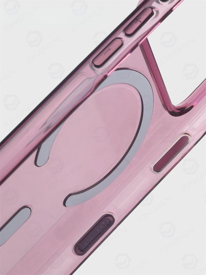 Magnetic Camera Button No Yellowing Crystal Transparent Case For iPhone 16 17 18 Pro Max Wireless Charge Clear Cover For Magsafe