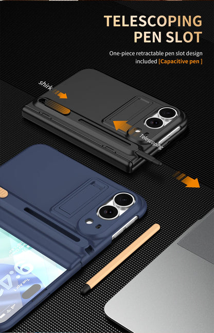 Bracket Phone Case with S Pen Hinge Protection Shockproof Full Cover Glass Screen Protector for iPhone  Duo Ultra