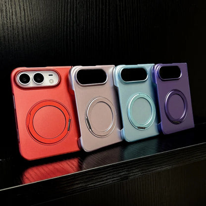 Rotating Stand Holder Magnetic For Magsafe Case For iPhone Duo Matte Hinge Protection Wireless Charging Cover For iPhone Duo